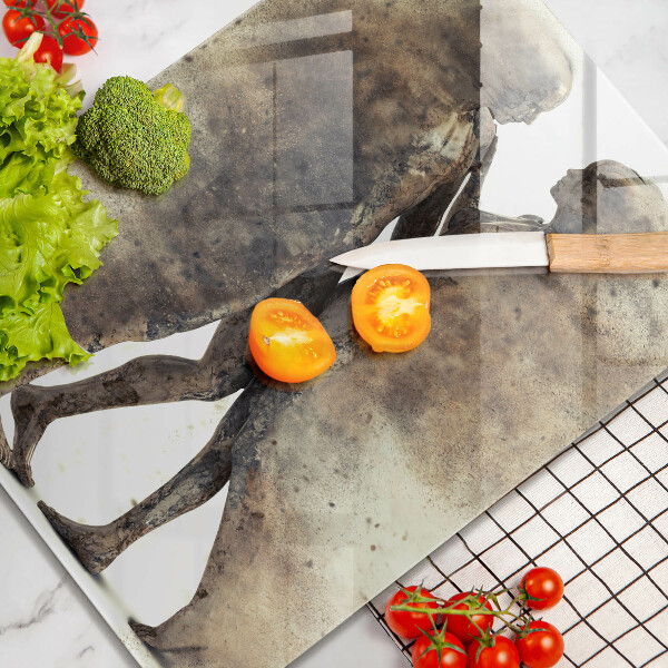 Skärbräda i glas Kroppar av förälskade människor