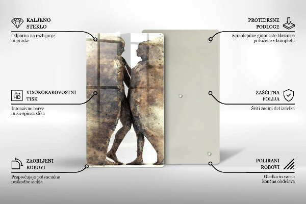 Skärbräda i glas Kroppar av förälskade människor