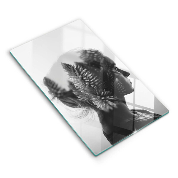 Skärbräda i glas Kvinnan och skogen