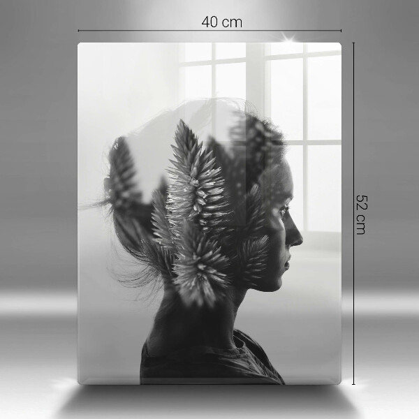 Skärbräda i glas Kvinnan och skogen