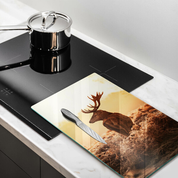 Skärbräda i glas Rådjur i fält