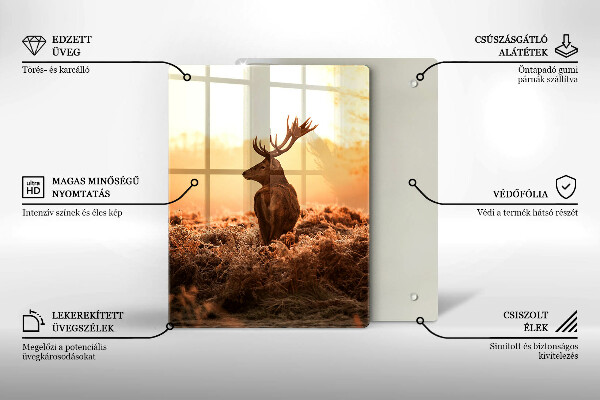 Skärbräda i glas Rådjur i fält