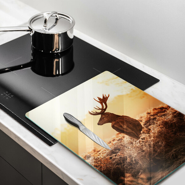 Skärbräda i glas Rådjur i fält