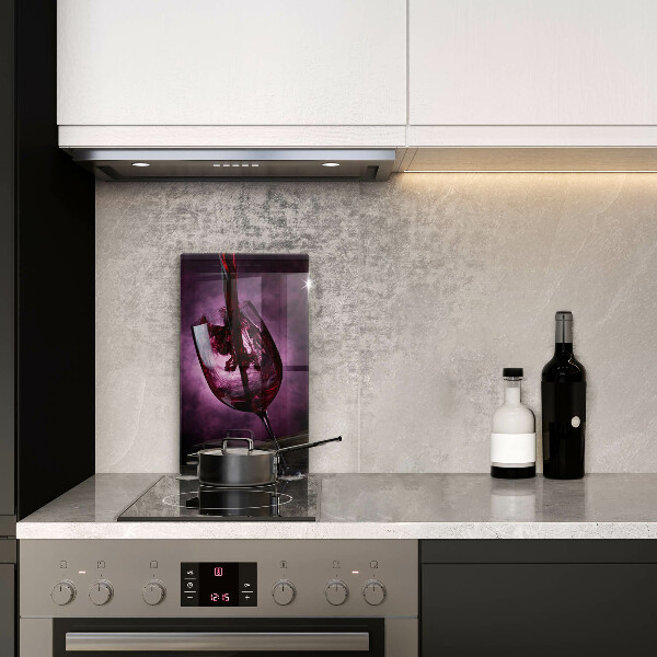 Skärbräda i glas Ett glas vin