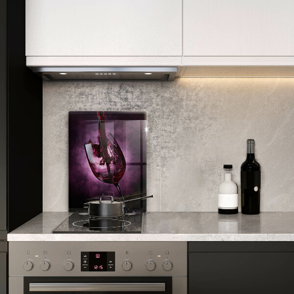 Skärbräda i glas Ett glas vin