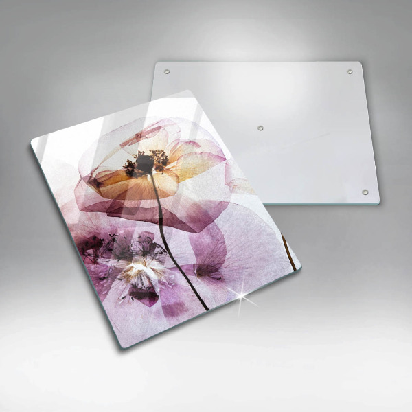 Skärbräda i glas Fina blommor
