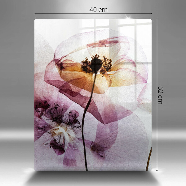 Skärbräda i glas Fina blommor