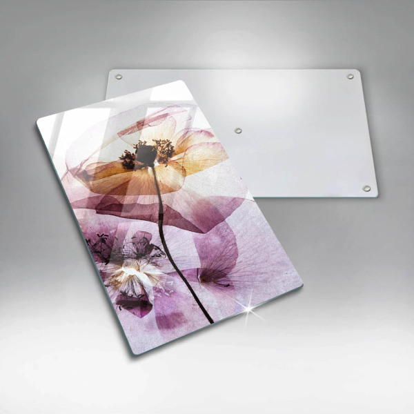 Skärbräda i glas Fina blommor