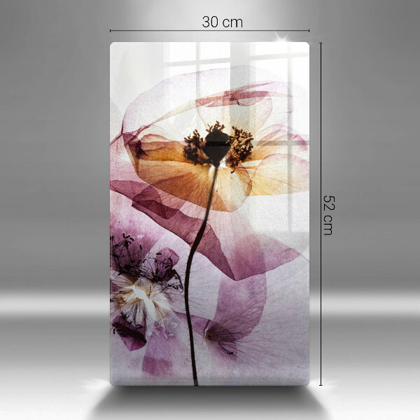 Skärbräda i glas Fina blommor