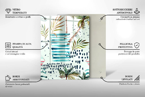 Skärbräda i glas Semesterillustrationer