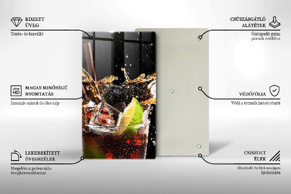 Skärbräda i glas Drick med is