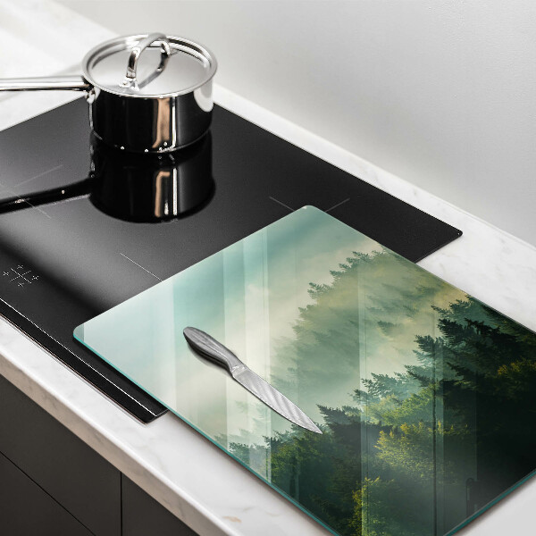 Skärbräda i glas Landskap Utsikt över skogen