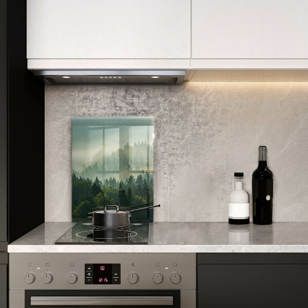 Skärbräda i glas Landskap Utsikt över skogen