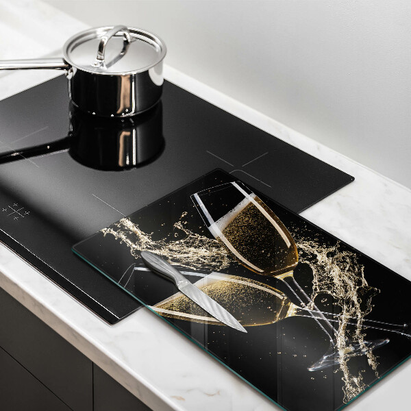 Skärbräda i glas Glas champagne