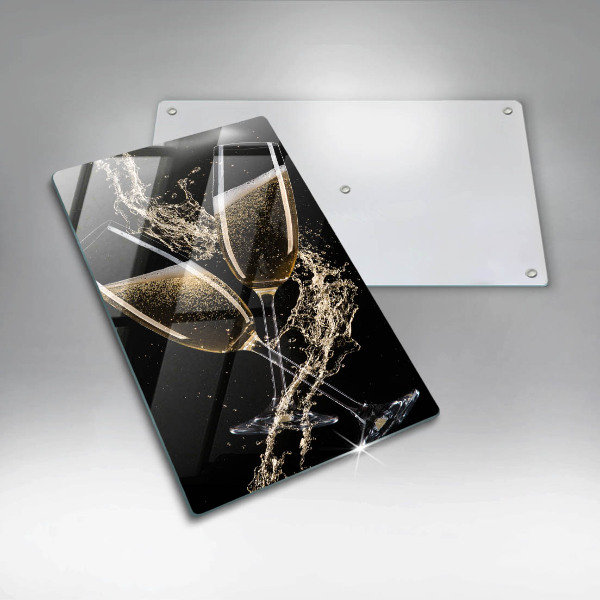 Skärbräda i glas Glas champagne