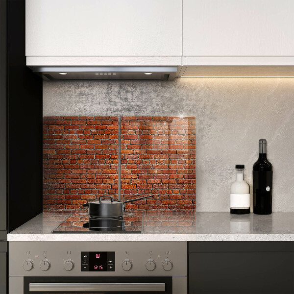Skärbräda glas Tegelvägg