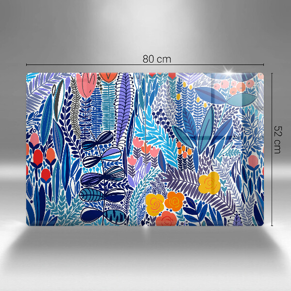 Skärbräda glas Målad äng