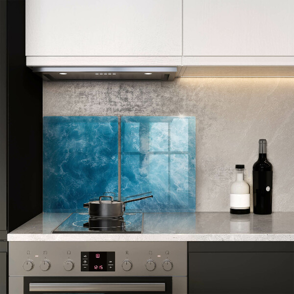 Skärbräda glas Blått vatten