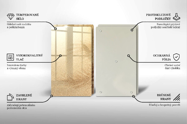 Skärbräda glas Strandsandsemester