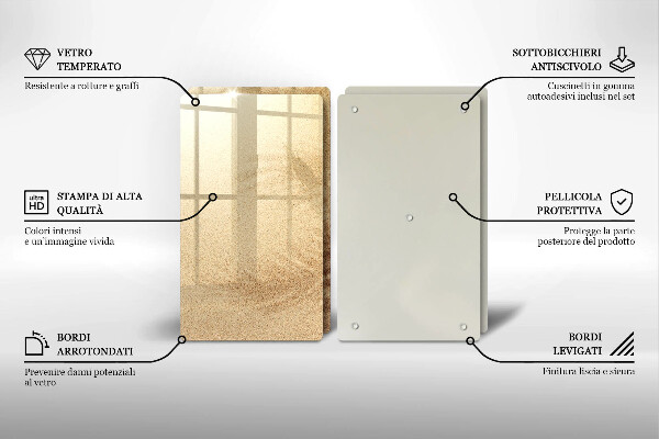 Skärbräda glas Strandsandsemester