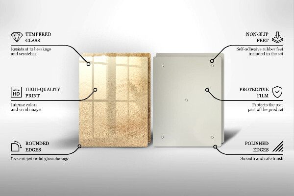 Skärbräda glas Strandsandsemester