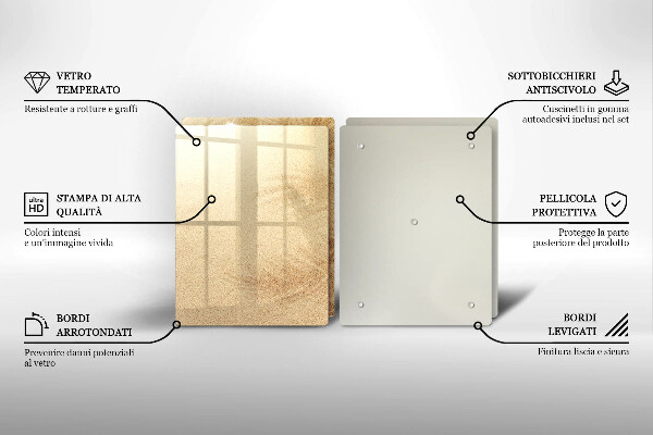 Skärbräda glas Strandsandsemester