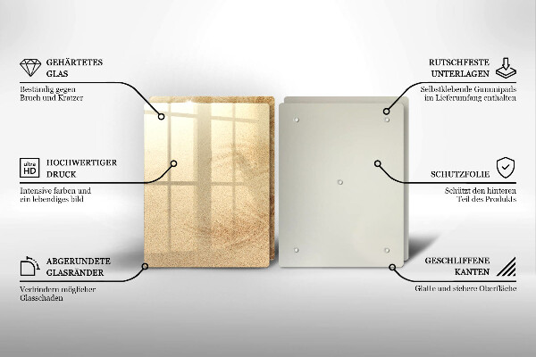 Skärbräda glas Strandsandsemester