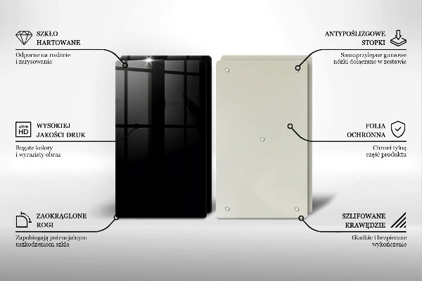 Skärbräda glas Färg svart