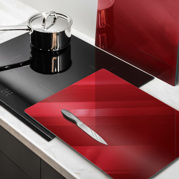 Skärbräda glas Röd färg