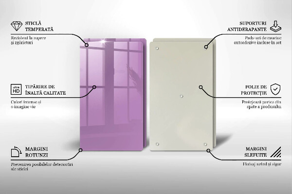 Skärbräda glas Violett