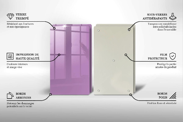 Skärbräda glas Violett