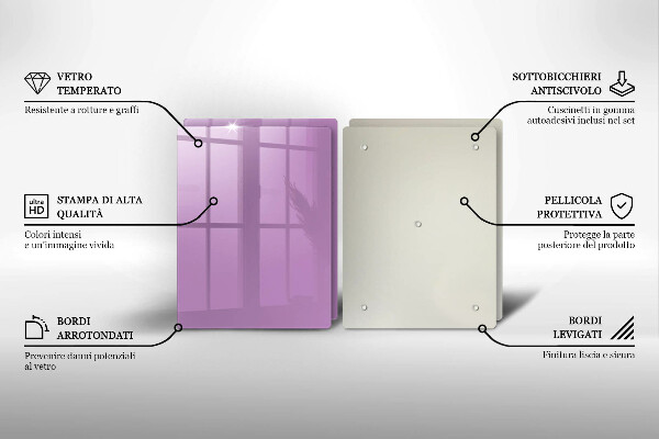 Skärbräda glas Violett