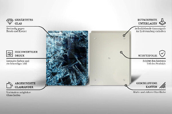 Skärbräda glas Skarp isstruktur