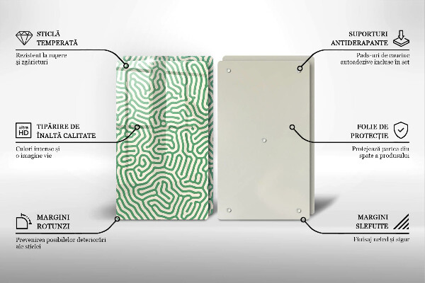Skärbräda glas Abstraktionslinjer
