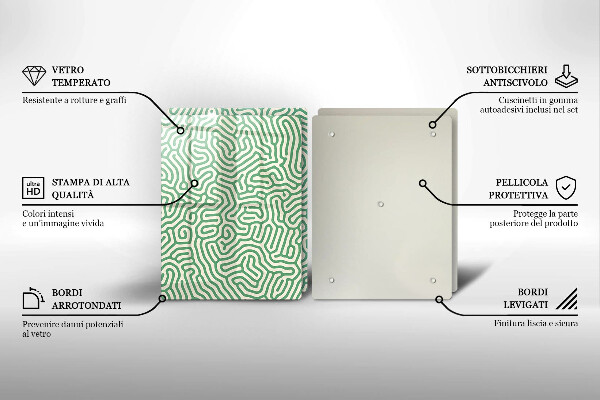 Skärbräda glas Abstraktionslinjer