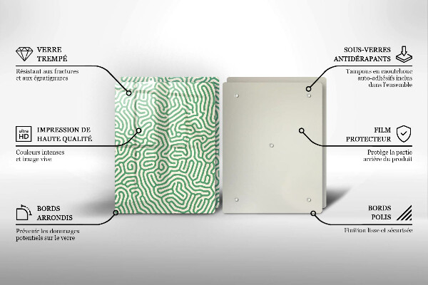 Skärbräda glas Abstraktionslinjer