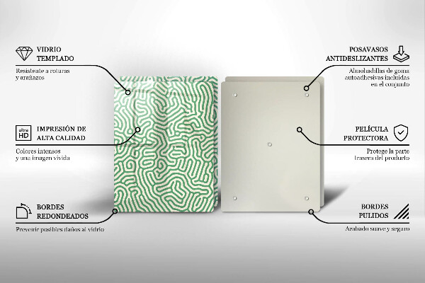 Skärbräda glas Abstraktionslinjer