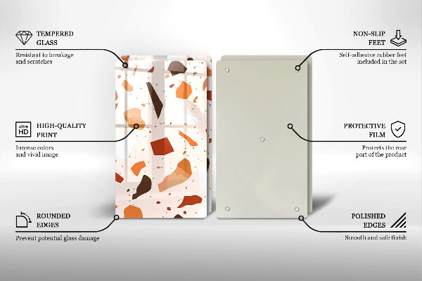 Skärbräda glas Dekorativt stengods