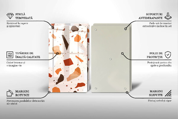 Skärbräda glas Dekorativt stengods