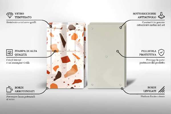 Skärbräda glas Dekorativt stengods