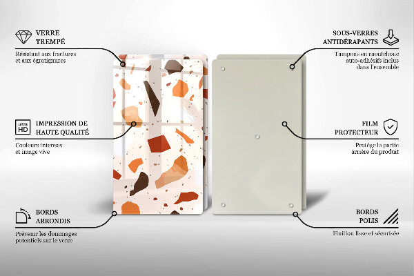 Skärbräda glas Dekorativt stengods