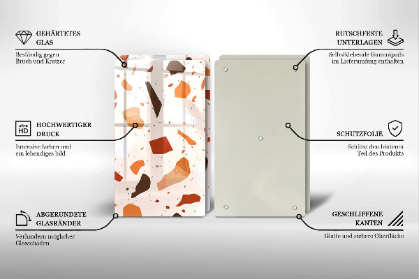 Skärbräda glas Dekorativt stengods