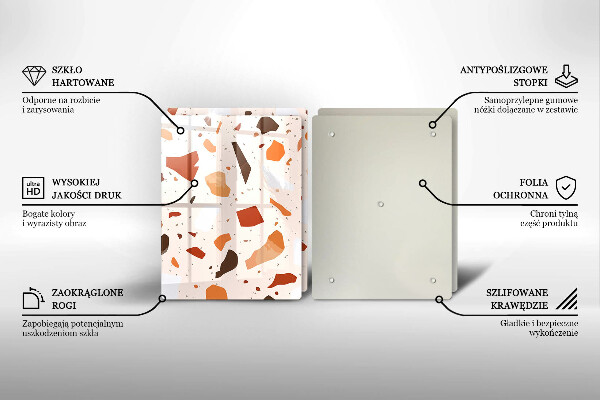 Skärbräda glas Dekorativt stengods