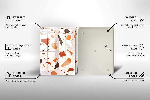 Skärbräda glas Dekorativt stengods