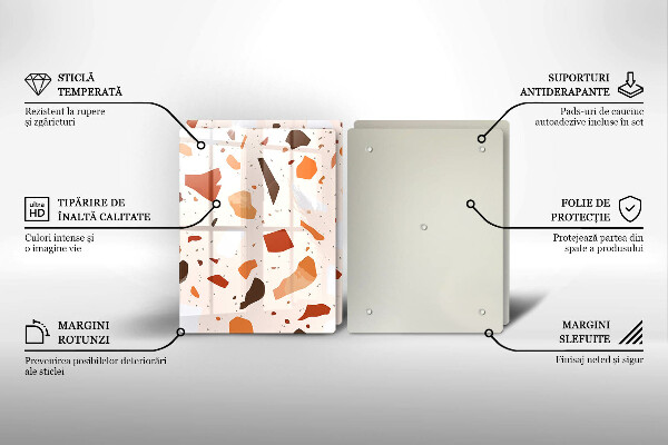 Skärbräda glas Dekorativt stengods