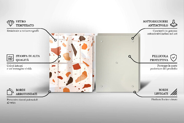Skärbräda glas Dekorativt stengods