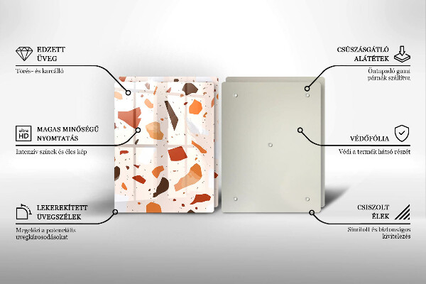 Skärbräda glas Dekorativt stengods