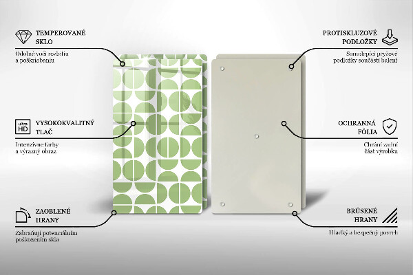 Skärbräda glas Boho formar mönster