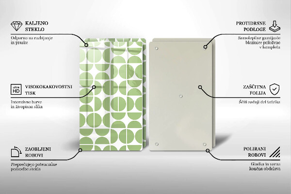 Skärbräda glas Boho formar mönster