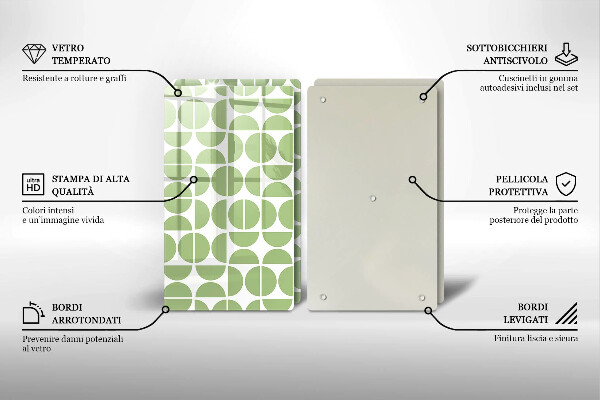 Skärbräda glas Boho formar mönster